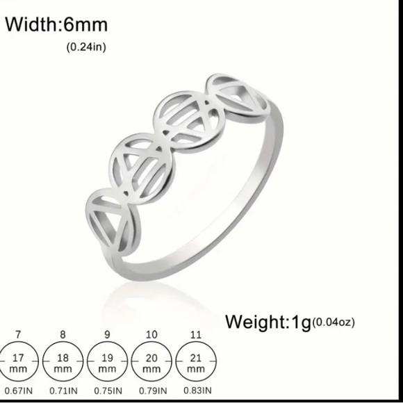 Ring Alchemy Elements Jewelry Earth Spirit Unisex spiritual Geo goth Magic New - Picture 7 of 7